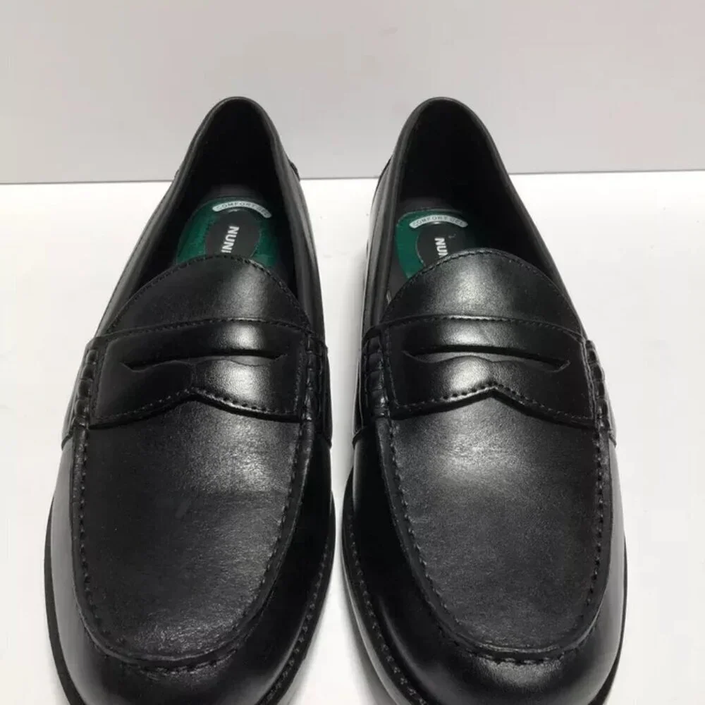 Nunn Bush Men's Noah Moc Toe Loafer Black Size 9.5 M